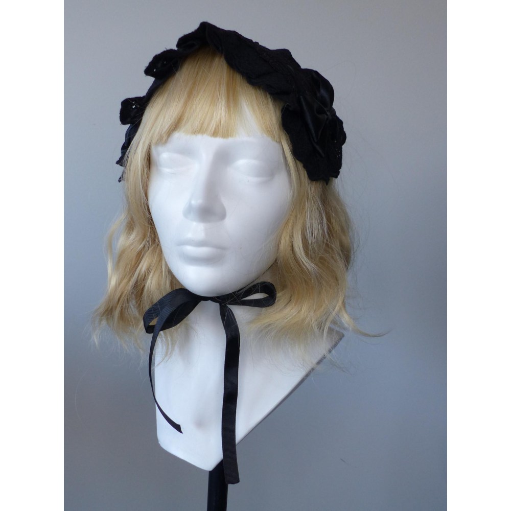 Battycat - Cotton ladder Tiara - Schwarz